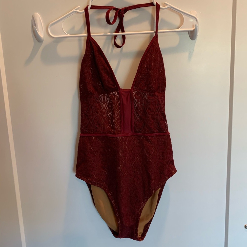 Maroon one piece